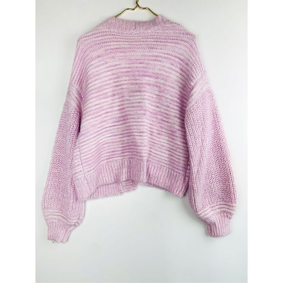 ANTHROPOLOGIE Akemi + Kin Tallulah Eyelash Cardigan Sweater Pink OS One Size - Picture 5 of 6